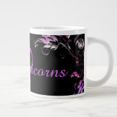 White Unicorn V (Farbenfroher Splash) Jumbo-Tasse (Rechts)