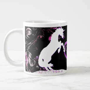 White Unicorn V (Farbenfroher Splash) Jumbo-Tasse