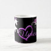 White Unicorn V (Farbenfroher Splash) Kaffeetasse (Mittel)
