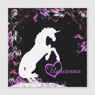 White Unicorn V (Farbenfroher Splash) Magnetkarte