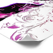 White Unicorn V (Farbenfroher Splash) Poster (Ecke)
