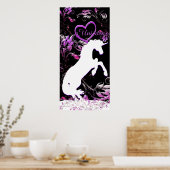 White Unicorn V (Farbenfroher Splash) Poster (Küche)