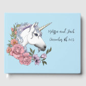 White Unicorn Wedding Gästebuch (Vorderseite)
