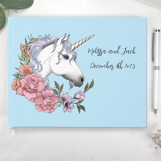 White Unicorn Wedding Gästebuch