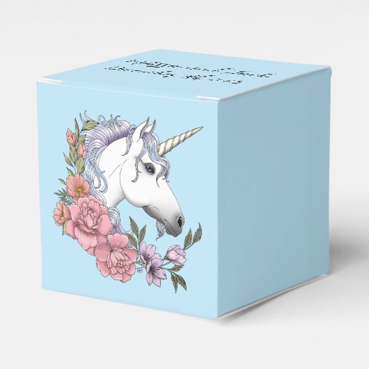 White Unicorn Wedding Geschenkschachtel (Vorderseite)