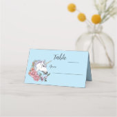 White Unicorn Wedding Platzkarte (Rückseite)