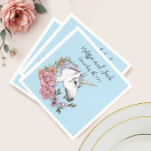 White Unicorn Wedding Serviette