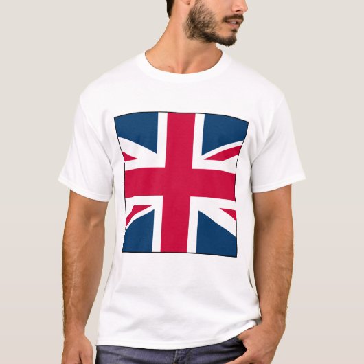White Union Jack T-Shirt Large Square Version (Vorderseite)