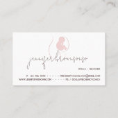White Unique Doula Birth Coach Pregnant Visitenkarte (Rückseite)