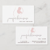 White Unique Doula Birth Coach Pregnant Visitenkarte (Vorne/Hinten)