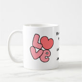 White Valentine's Day Love Kaffeetasse (Links)