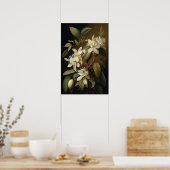 White Vanilla Blume Art Print Poster (Küche)