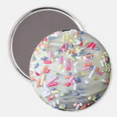 White Vanilla Zuckerguss und Sprinkles Magnet (Vorderseite/Rückseite)