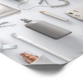 White Vanity-Tabelle Poster (Ecke)