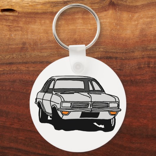 White Vauxhall Viva HC Schlüsselanhänger (Vorderseite)