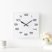 White Vereinfacity Quadratische Wanduhr (Zuhause)