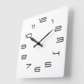 White Vereinfacity Quadratische Wanduhr (Winkel)