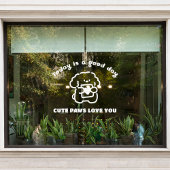 White Vet Clinic Welcome & Hours Window Clubing Fensteraufkleber