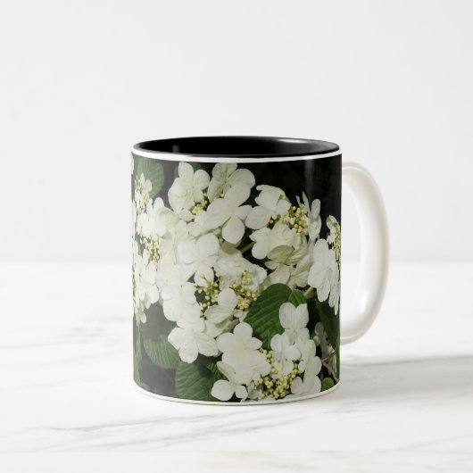 White Viburnum Zweifarbige Tasse (VorderseiteRechts)