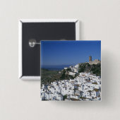 White Village Casares, Andalusien, Spanien 2 Button (Vorne & Hinten)