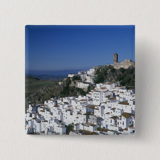 White Village Casares, Andalusien, Spanien 2 Button (Vorderseite)