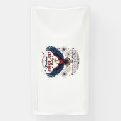 White Vintag 4. Juli Banner - Retro Adler (Vertikal)