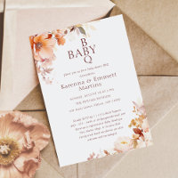 White Vintag Floral Fall GRILLEN Babydusche