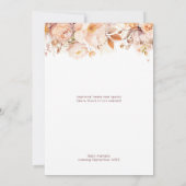 White Vintag Floral Fall Oh Babydusche Einladung (Rückseite)