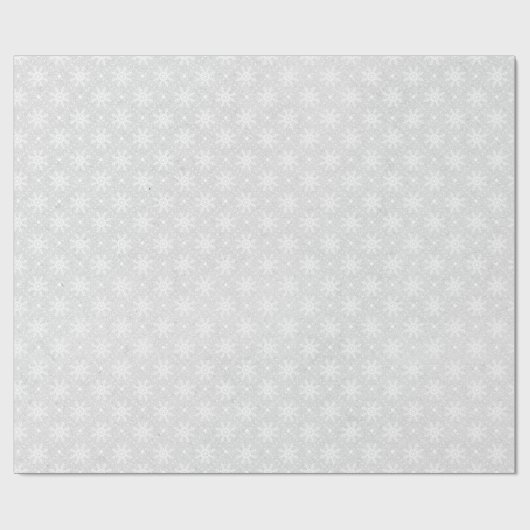 White Vintag Holiday Weihnachten Schneeflocke Geschenkpapier (Flach)