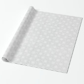 White Vintag Holiday Weihnachten Schneeflocke Geschenkpapier (Ungerollt)