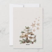 White vintage Christmas party invitation  Einladung (Rückseite)