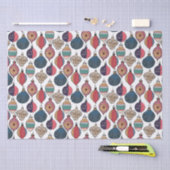 White Vintage Weihnachtsschmuck Muster Seidenpapier (Handwerk)