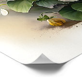 White Violas Blume Art Print Poster (Ecke)