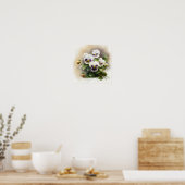 White Violas Blume Art Print Poster (Küche)