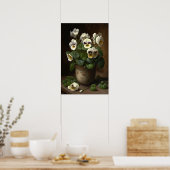 White Violas Blume Art Print Poster (Küche)