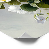 White Violas Blume Art Print Poster (Ecke)