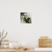 White Violas Blume Art Print Poster (Küche)