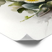 White Violas Blume Art Print Poster (Ecke)