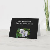 White Violet Pair Note Card Feiertagskarte (Rückseite)
