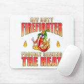 White Volunteer Firefight Pepper Off Duty Mousepad (Mit Mouse)