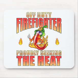 White Volunteer Firefight Pepper Off Duty Mousepad