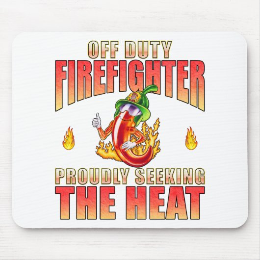 White Volunteer Firefight Pepper Off Duty Mousepad (Vorne)