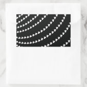 White Vortex Rechteckiger Aufkleber (Tasche)
