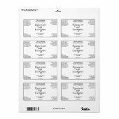 White w curly text cosmetics bottle label (Vorne)