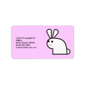 White Wabbit Address Label Adressaufkleber (Vorne)