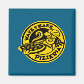 White Wake Bake Zza Logo Magnet (Vorne)