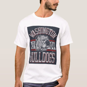 White Washington Bulldogs Vintag Mascot Shirt