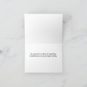 White Wasserlilie Sympathy Card Karte (Innenseite)