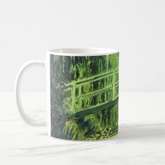 White Wasserlilien von Claude Monet, Vintag Art Kaffeetasse (Links)