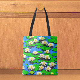 White Water Lilies Tote Bag Tasche